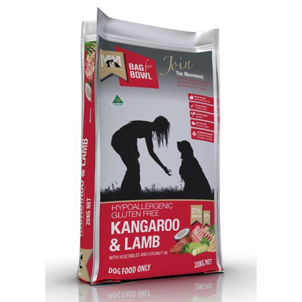 MFM DOG KANGAROO & LAMB GLUTEN FREE RED 20KG